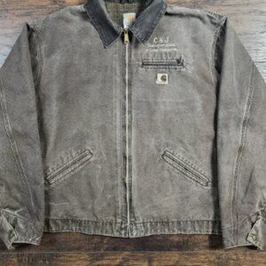 Vintage Y2K Carhartt J97 Detroit Jacket Blanket Lined Chocolate Brown Size 3XL